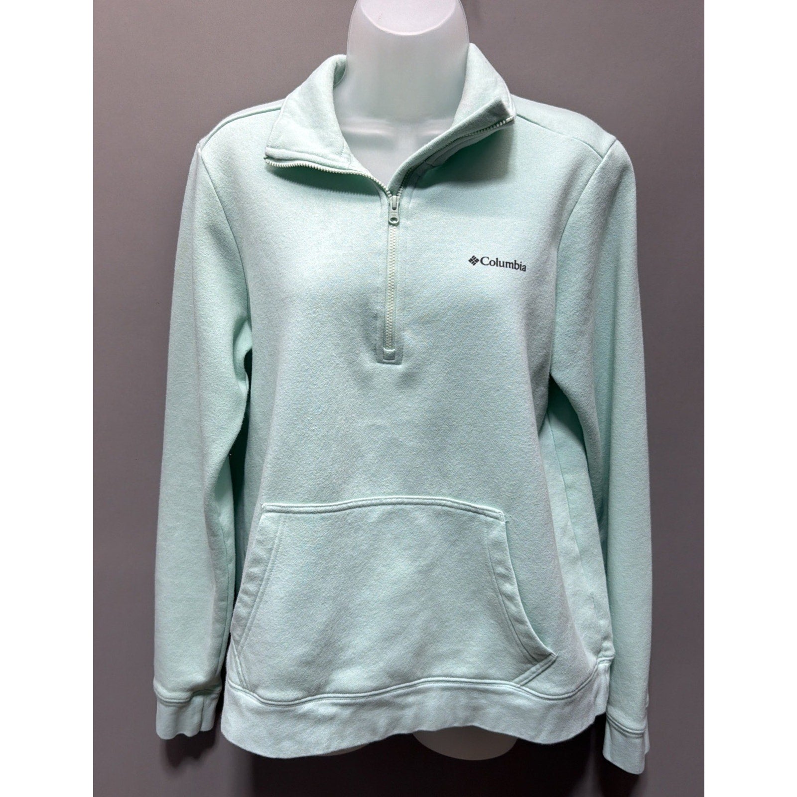 Columbia Trek French Terry 1/2 Zip Women Long Sleeve Pullover Boxy Medium