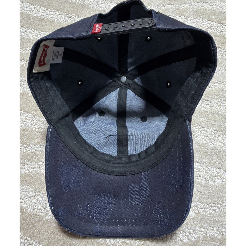 Levi Strauss & Co Men's Logo Baseball Cap Snapback Hat Red Tag Dark Blue Camo