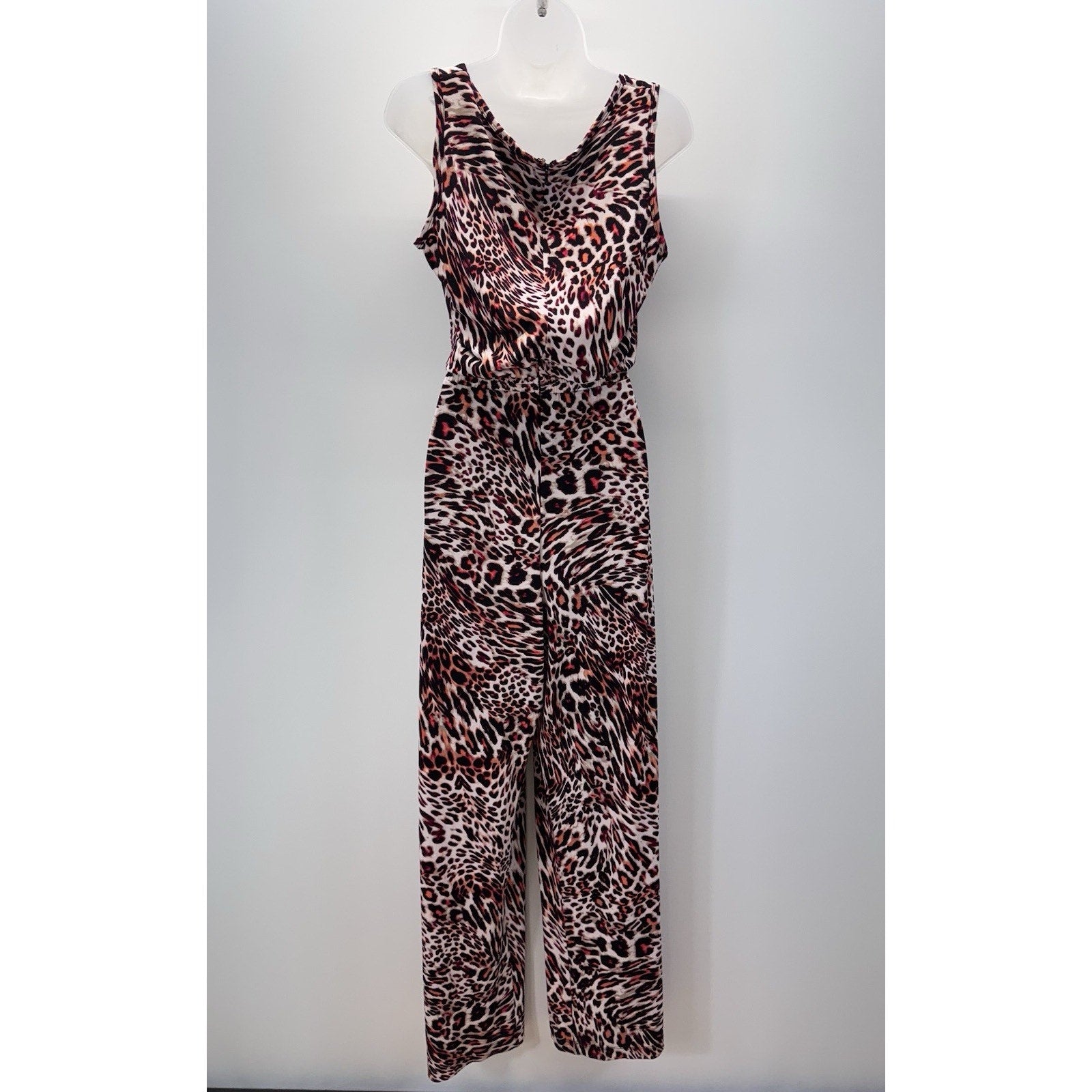 CALVIN KLEIN Sleeveless Black Pink Jumpsuit Romper Women’s Size 10 NWOT