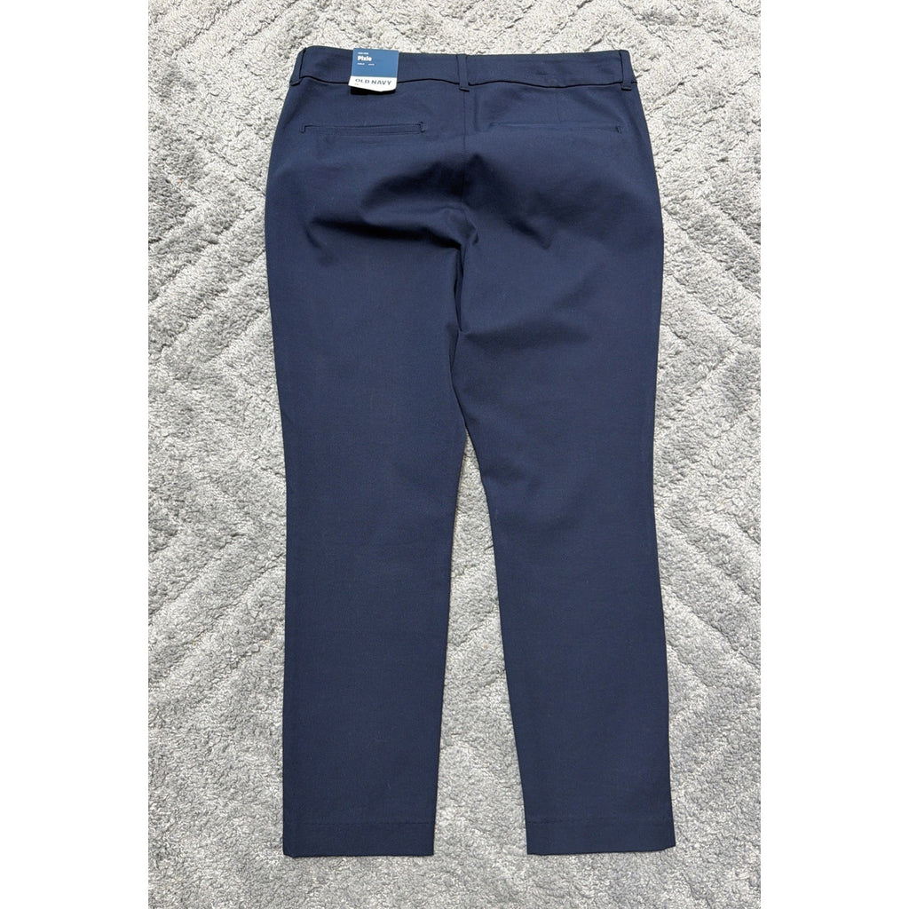 New Old Navy Womens Pixie Skinny Pants High Rise Pockets Navy Size 12 31x27