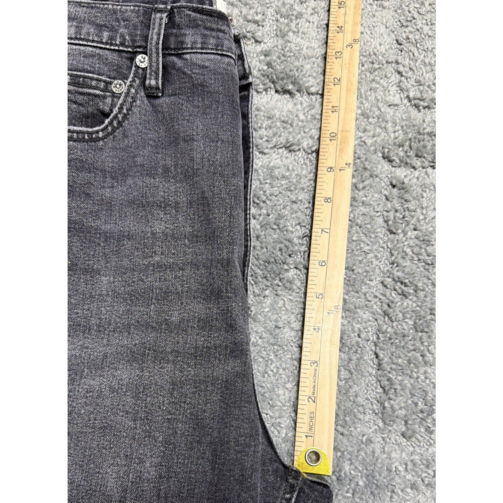 Free People We the Free Women Jeans Denim Raw Hem Curvy Flare High Rise Boho 30