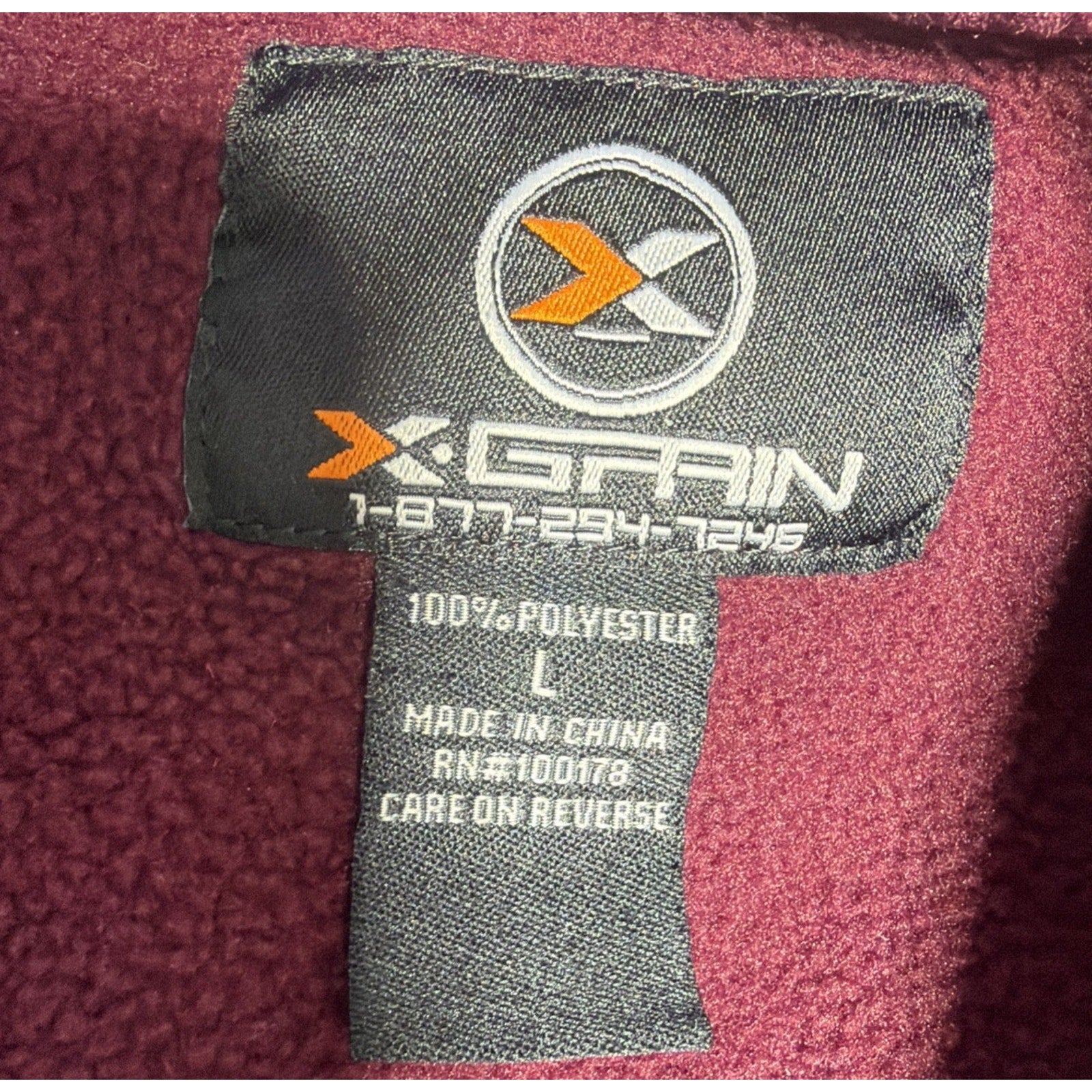 XGrain L Mens Long Sleeve Fleece W Pockets Mississippi State Bulldogs Baseball