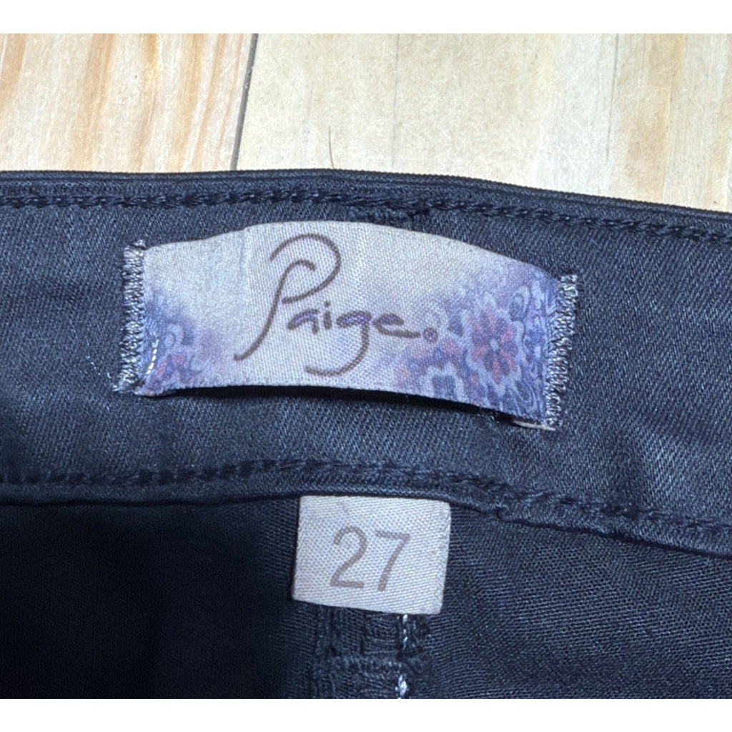 Paige Roxie Capri jeans size 27 Womens Dark Wash Black Denim NWOT 29x26