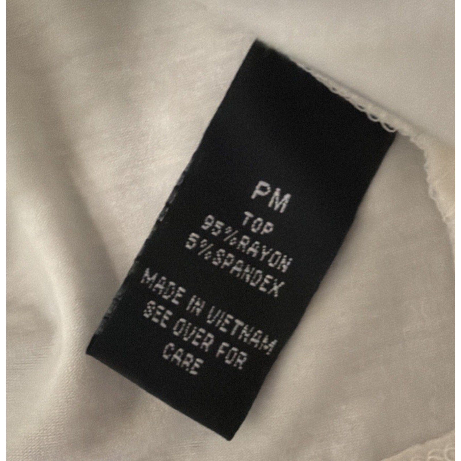 AGB Womens Drape Neck Top Cream Blouse Fairy Office Medium Petite Stretch NWT