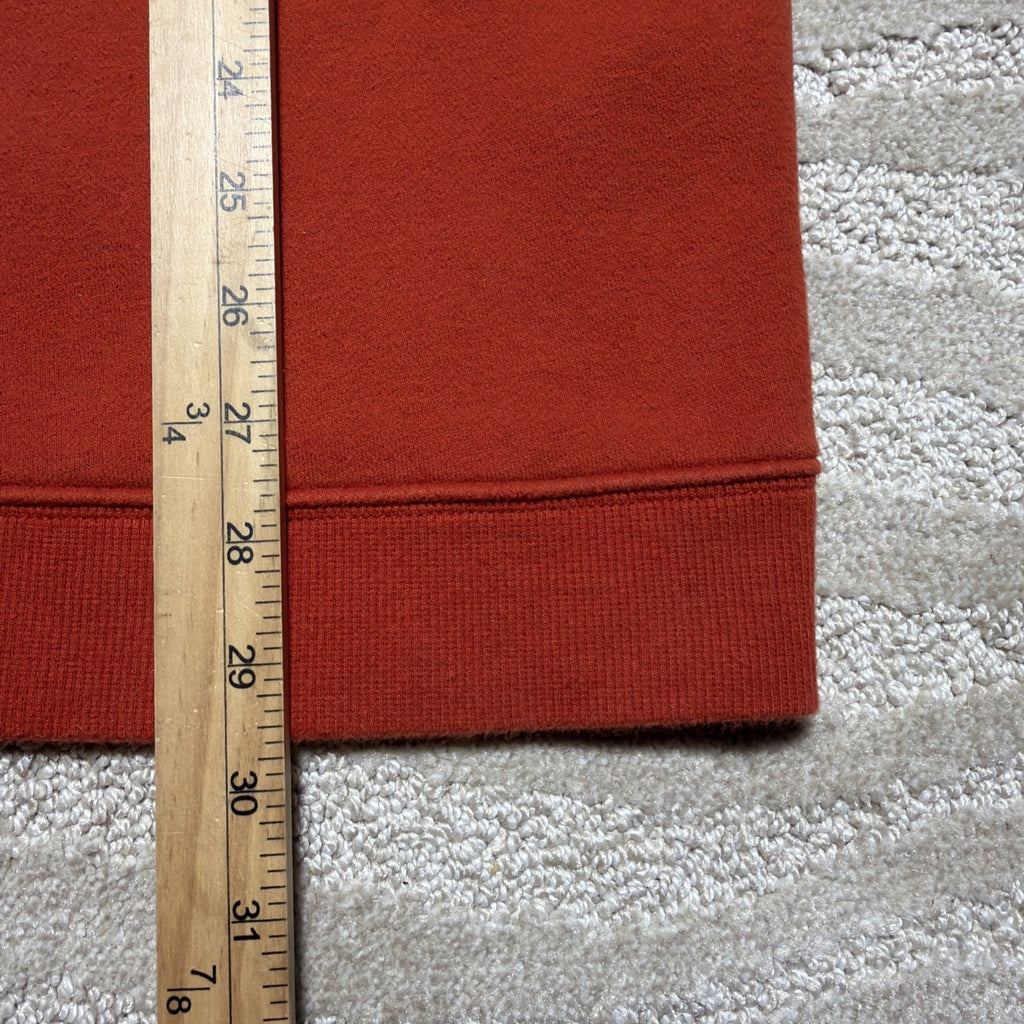 Columbia Orange Embroidered Logo Super Soft Fleece Sweater Size L Mens