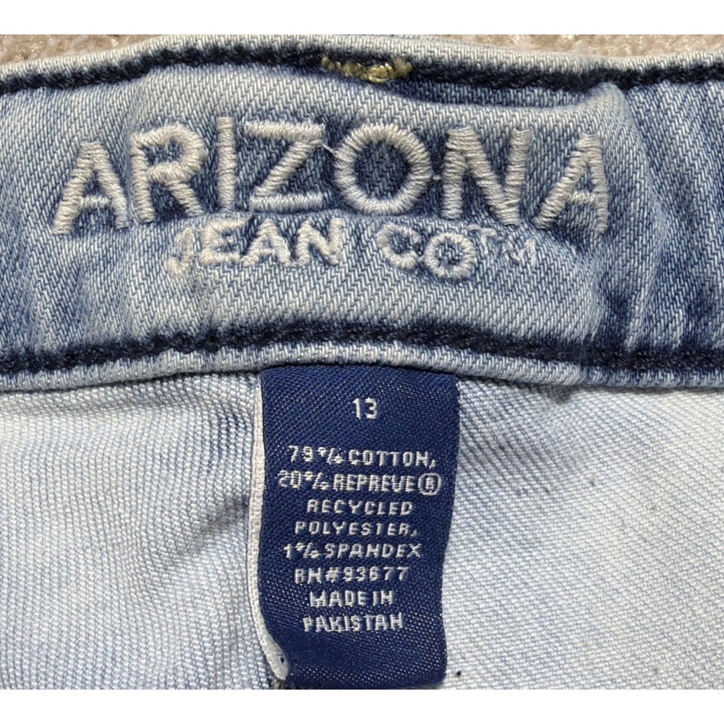 New Arizona Jeans Co Women's 13 Acid Wash Mid-Rise Shortie Cuffed Jean Shorts