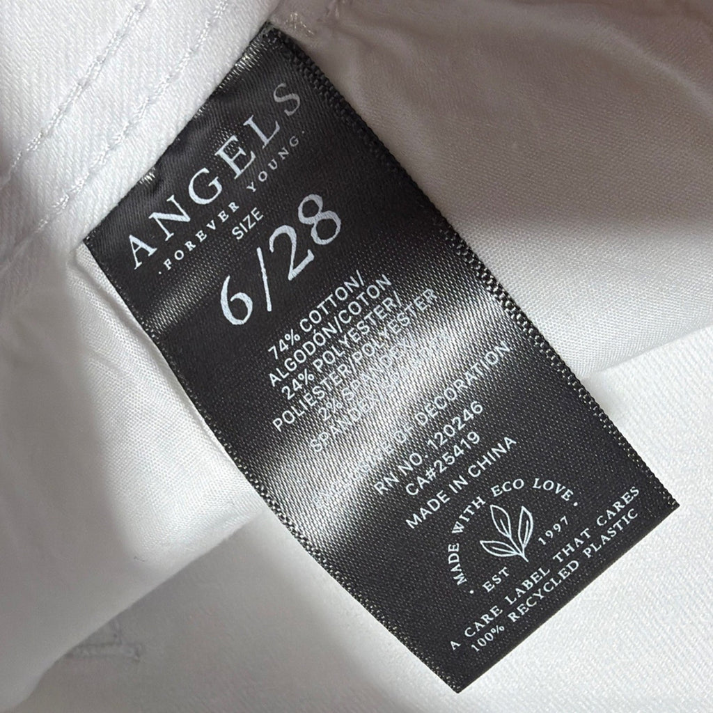 Angels Ever Flex Women’s Curvy Skinny Crop Capris Size 6/28 White