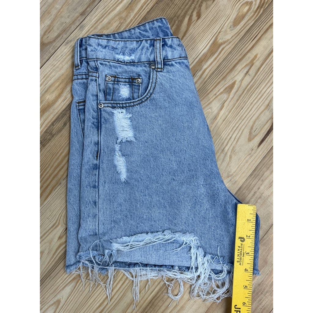 Grey Lab Los Angeles Women’s High Waisted Denim Shorts Size Small 26x4