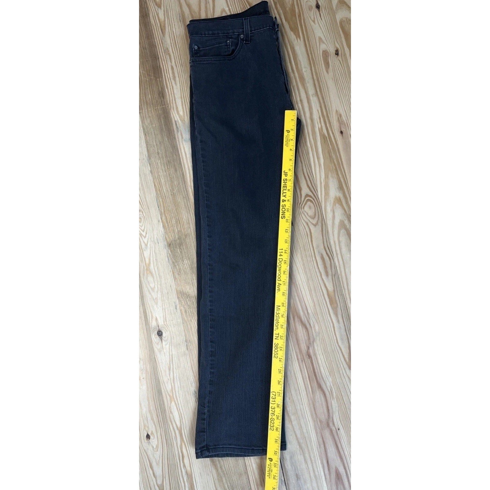 Levi's 559 Relaxed Straight Leg Black Denim Jeans Men's 36x34