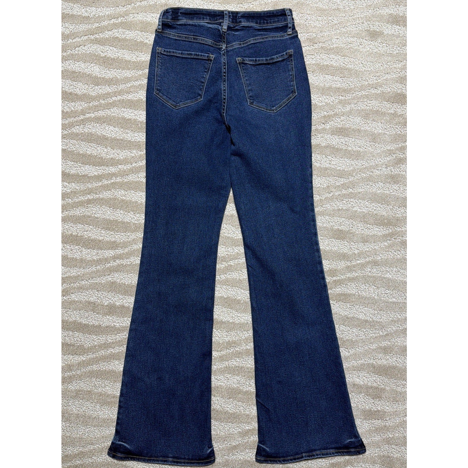 Old Navy Jeans Womens 2 Blue Denim Higher High Rise Flare Medium Wash Stretch