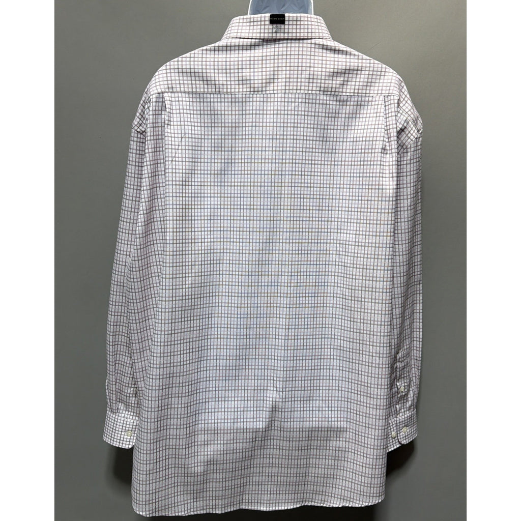Pronto Uomo Mens Non Iron Dress Shirt 18 36/37 Tall Classic Fit Egypt Cotton NWT