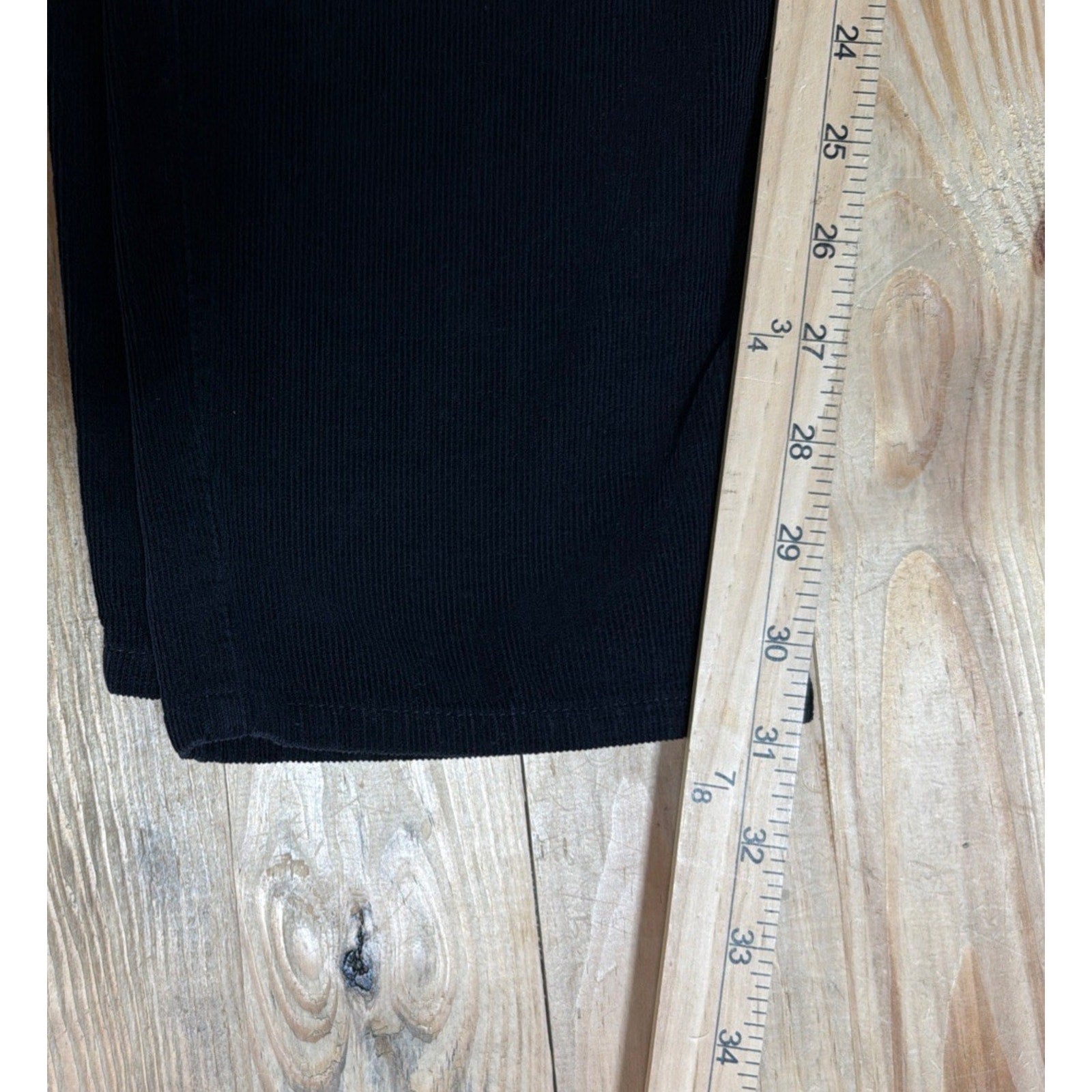 Vintage Calvin Klein Jeans Black Corduroy Pants Women's Size 12 Tapered Straight