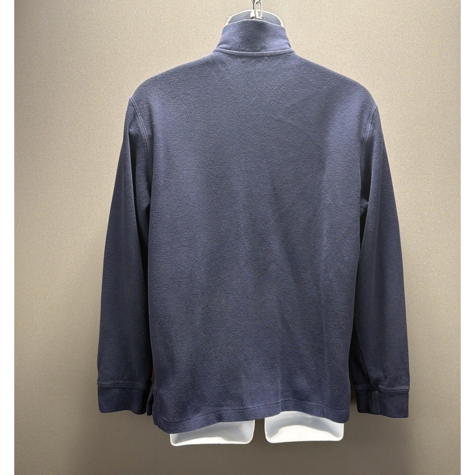 Polo Ralph Lauren estate rib Men 1/4 Zip Sweater Size Small Navy Blue Cotton