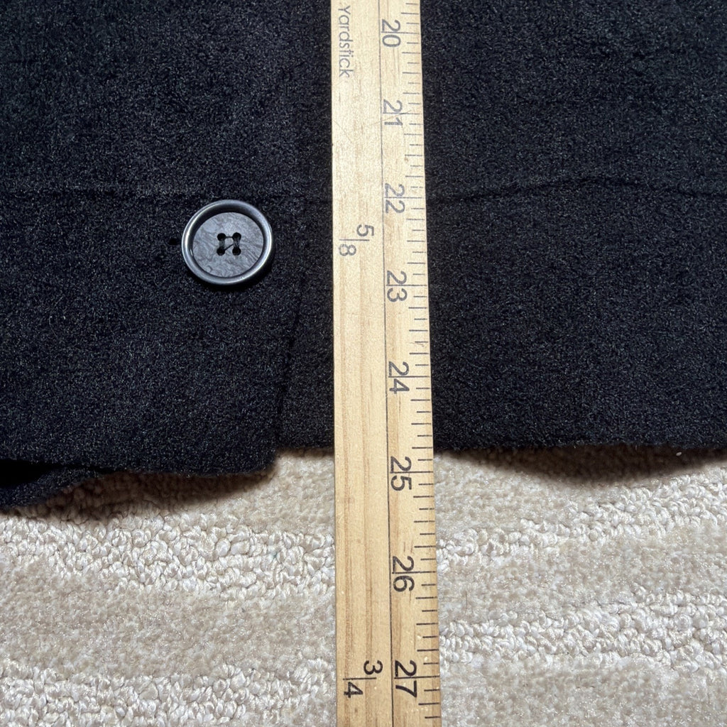 New Magaschoni Black Double Breasted Coat Super Soft Sz L NWT Msrp 88$