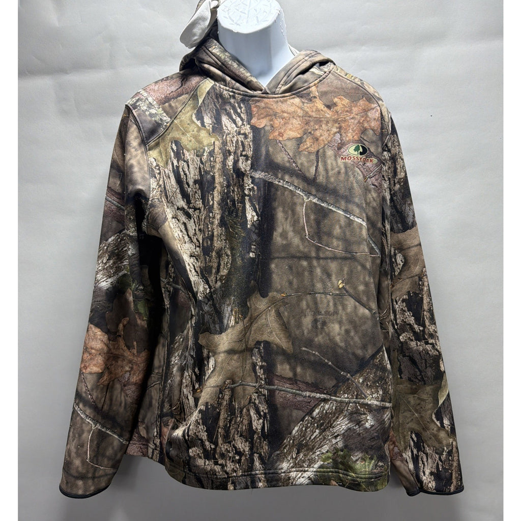 Mossy Oak Break Up Country Fleece Camo Hoodie Mens M Sweatshirt Pockets Hunting