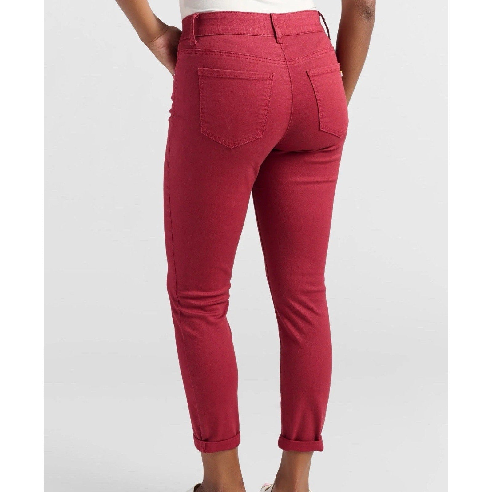 78 & Sunny Cyndi Cuffed Ankle Skinny Jeans Rosewood Women’s Size 6 New With Tags