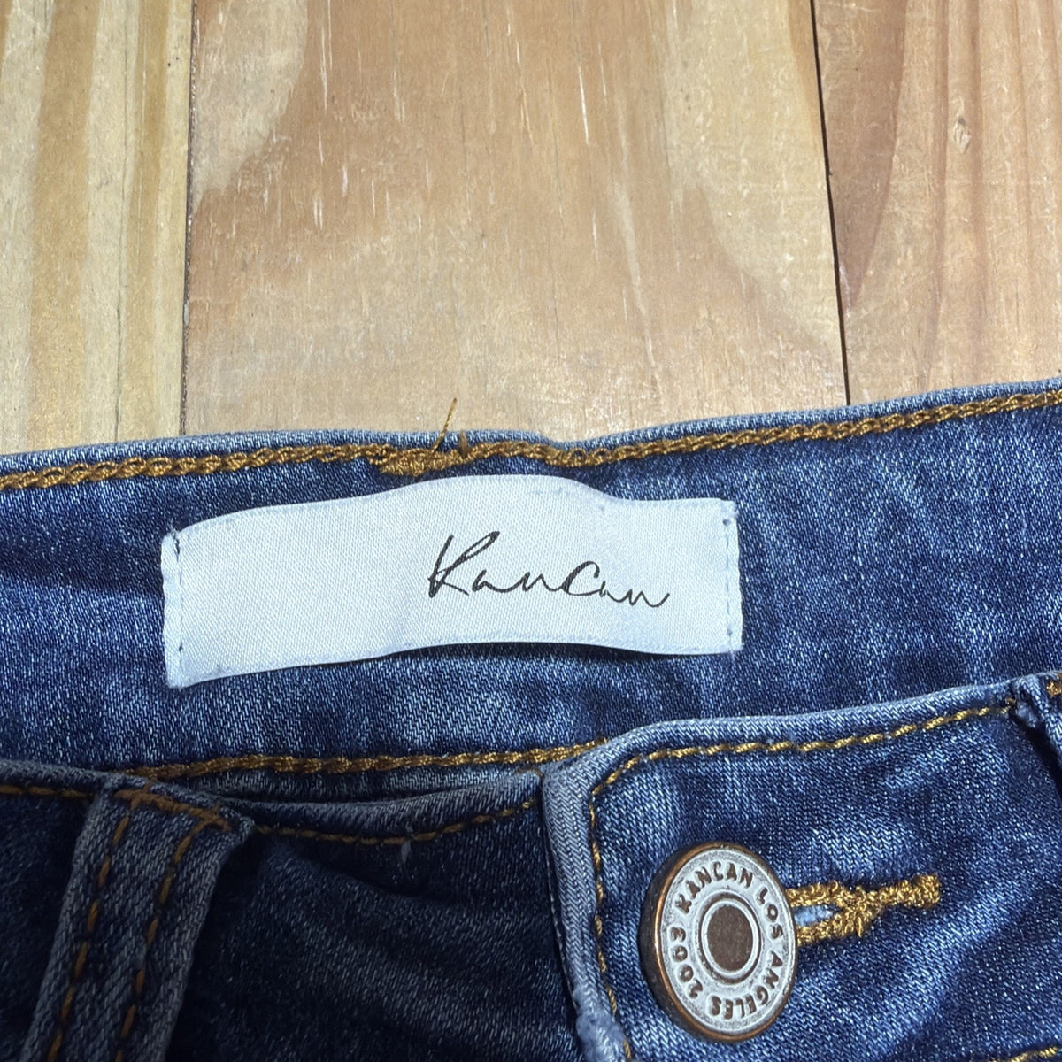 Kancan Leopard Patches Distressed Ripped KC6234M Girlfriend Fit 7/27 Women Jeans