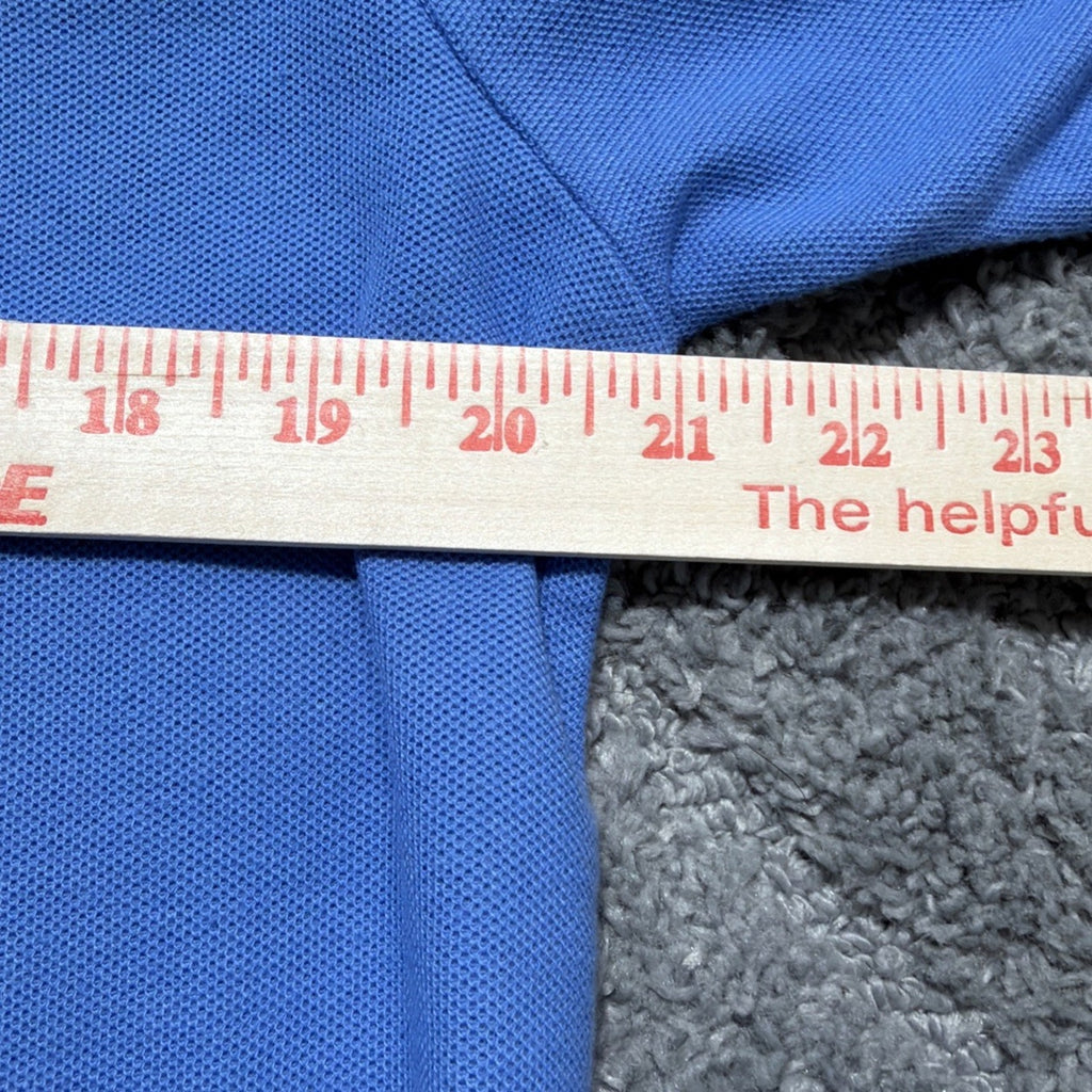 CHAPS Mens Size M Blue Pique Polo Shirt Short Sleeve Cotton Preppy Casual NWT