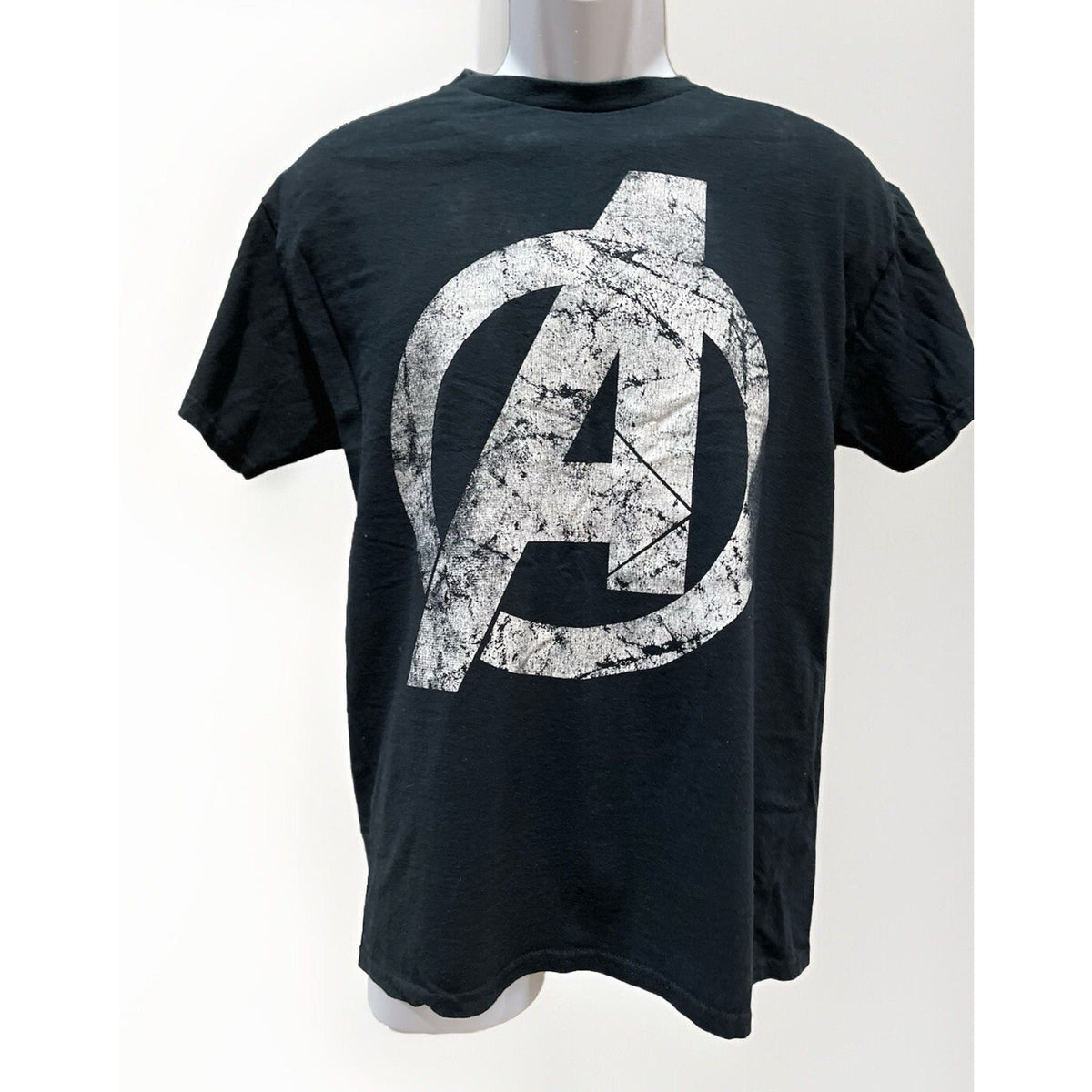 Avengers Black Short Sleeve T Shirt Size M 2012 100% Cotton Logo A Super Hero