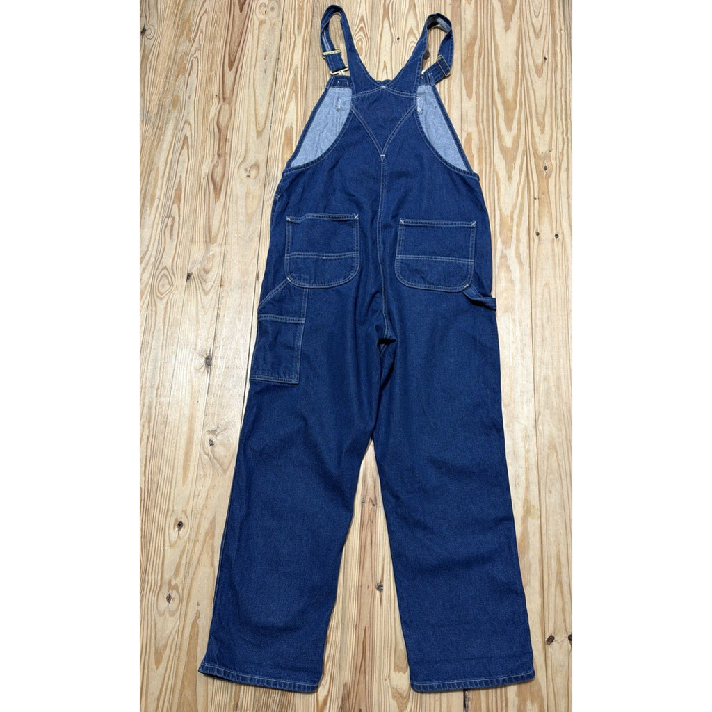 Carhartt Denim Bib Overalls Loose Dungarees Blue 0R4672-M 36x30