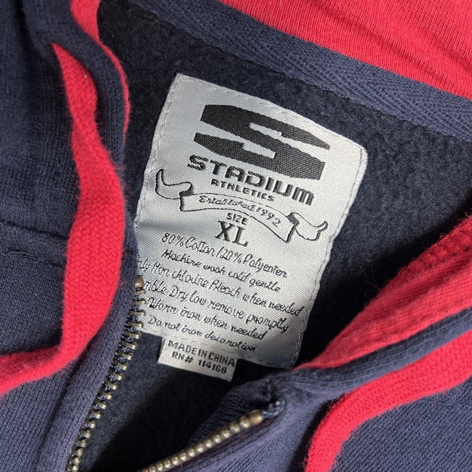 Women’s Stadium Athletics Full Zip Ole Miss Embroidered Logo Hoodie Size XL