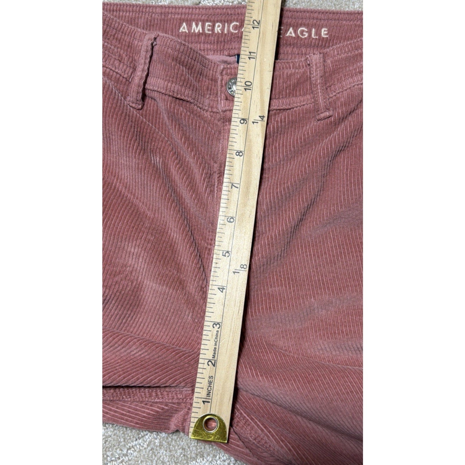 American Eagle Pants Women 0 Short Corduroy Baggy Wide Leg Super High Rise Cargo