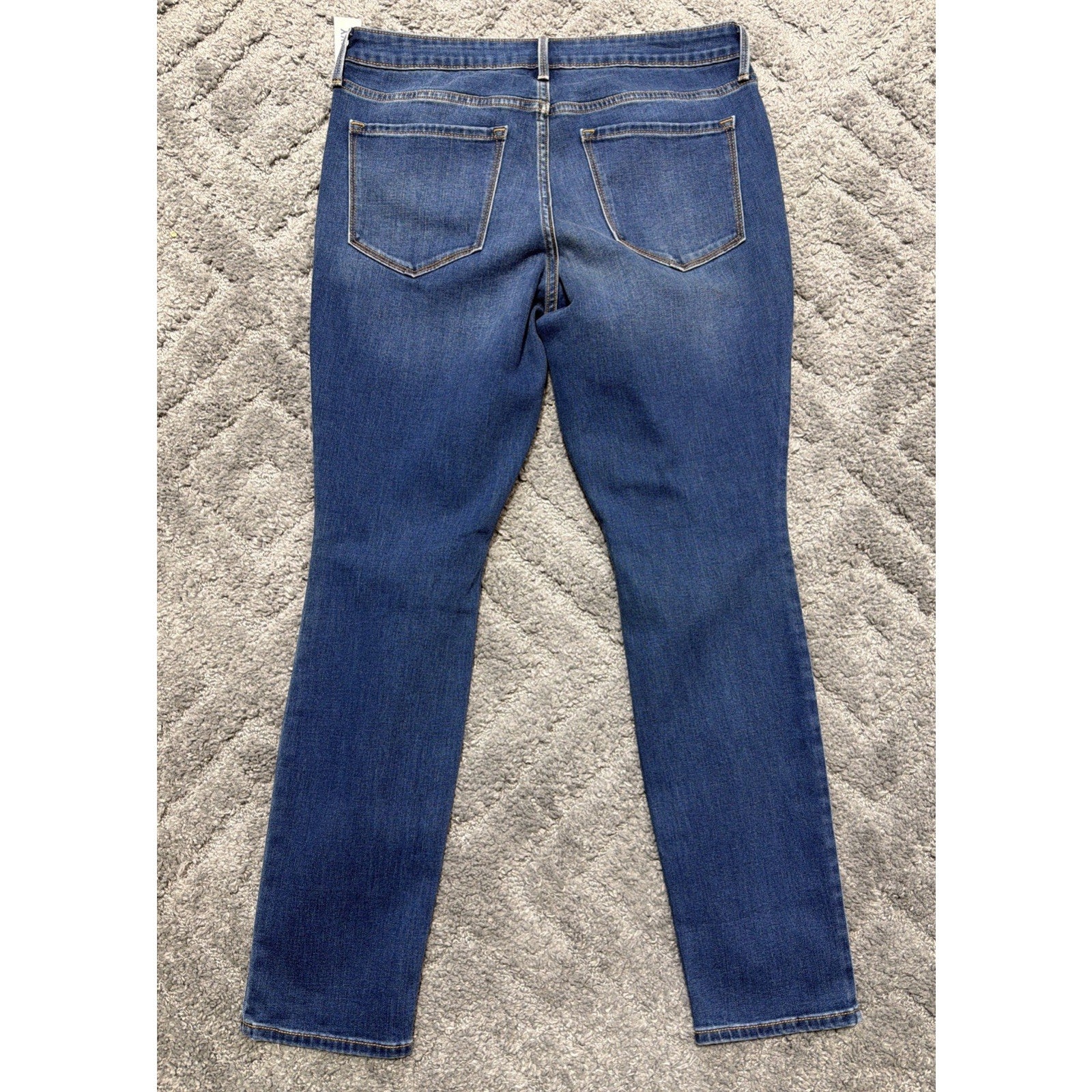 New Old Navy Jeans Womens Sz12 Pop Icon Skinny Mid Rise Distressed Stretch 33x29