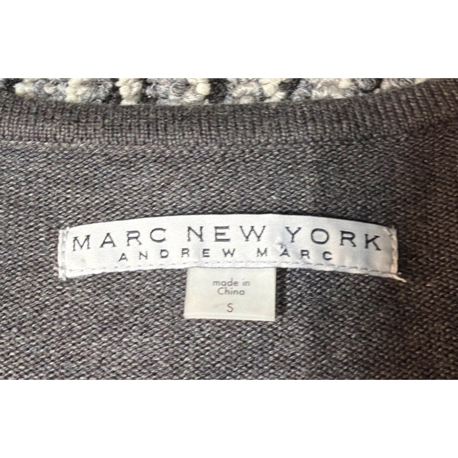 Marc New York-Andrew Marc Stud Trim Sweater Dress Size Small
