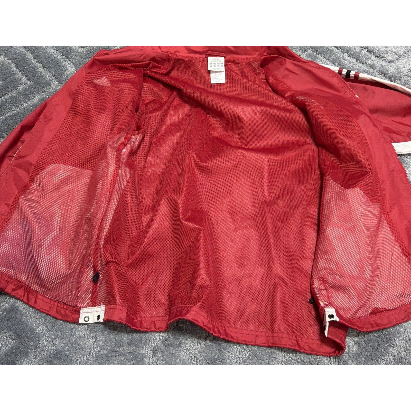 Vintage Nebraska Cornhuskers Jacket Men Small Red Adidas Windbreaker Full Zip
