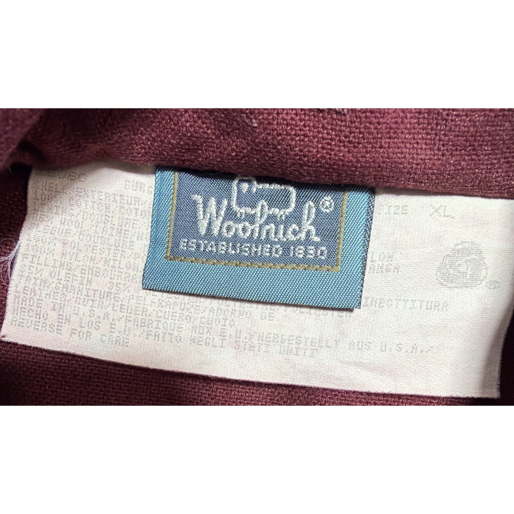 Vintage Woolrich Made USA Aztec Blanket Wool Lined BarnChore Canvas Jacket XL
