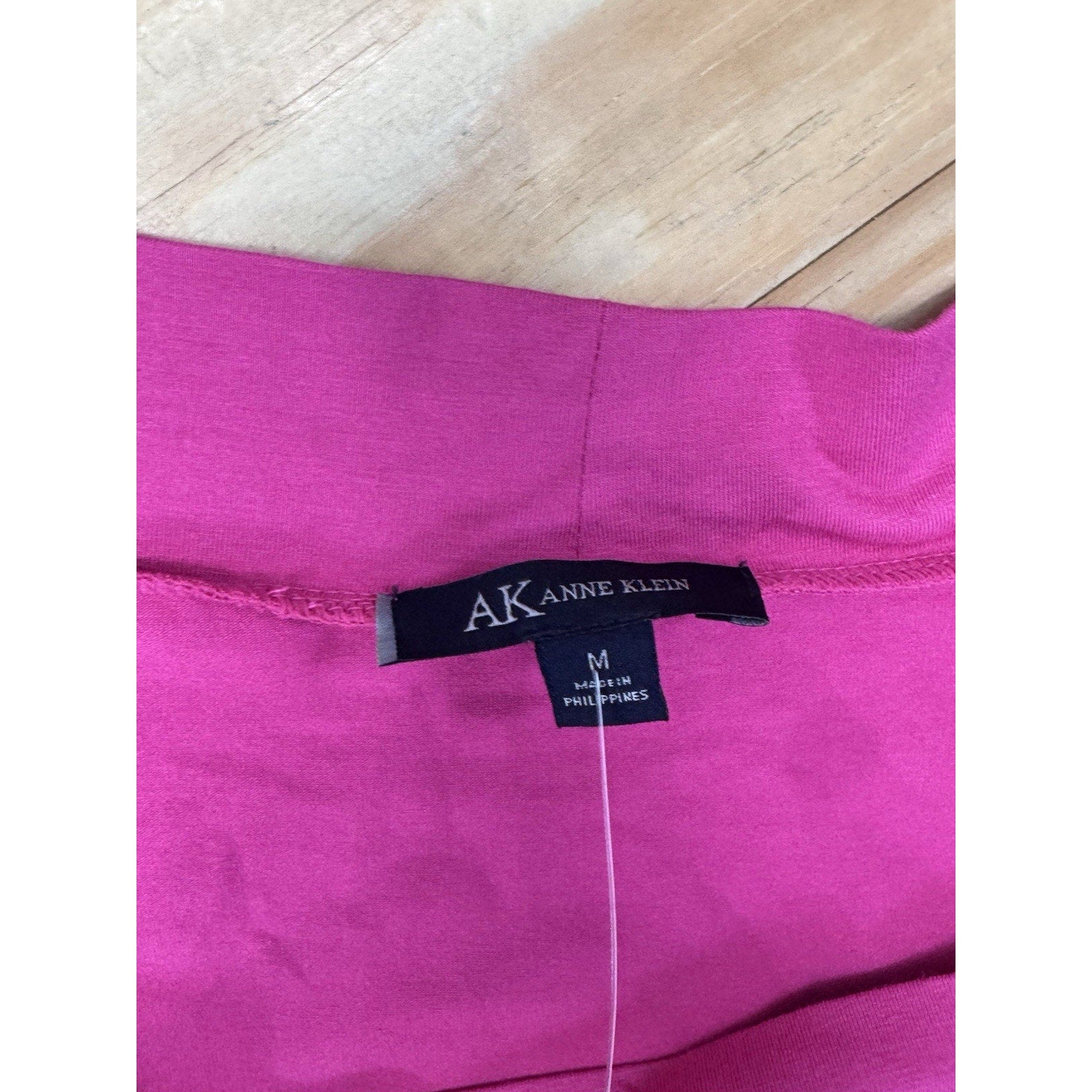 Anne Klein Cowl Neck Ruched Pink Tunic Blouse Long Sleeve Women’s Size M, NWT