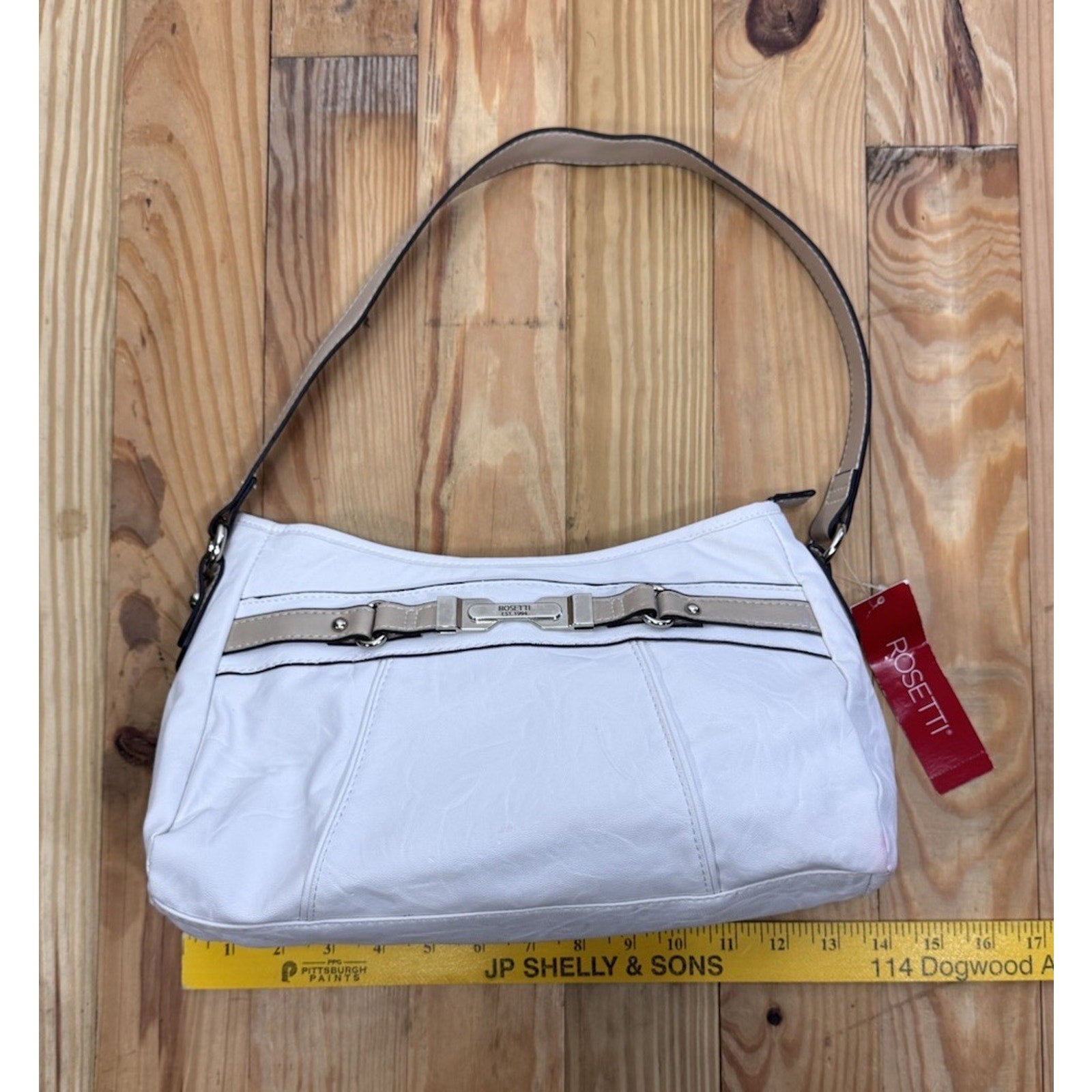 Rosetti Sea Breeze Hobo White And Tan Small Handbag New With Tags