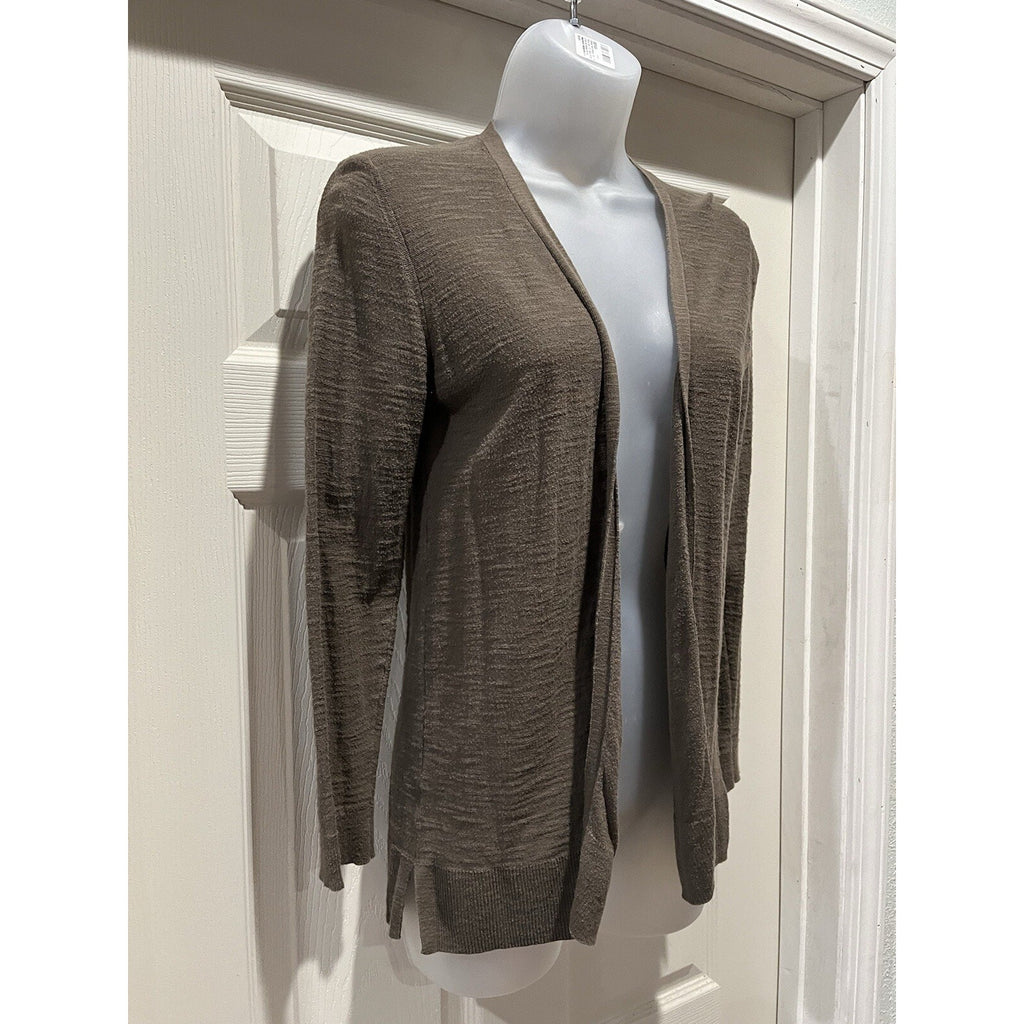 Loft Outlet Green Long Sleeve Open Front Textured Sweater Cardigan Women’s SP