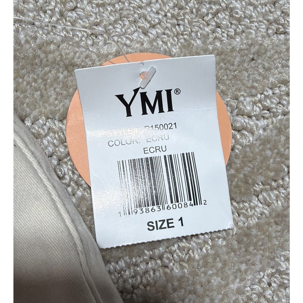 YMI Low Rise All Day Cargo Pants Biege Brown Contrast Stitch Flare Leg 1/25 NWT