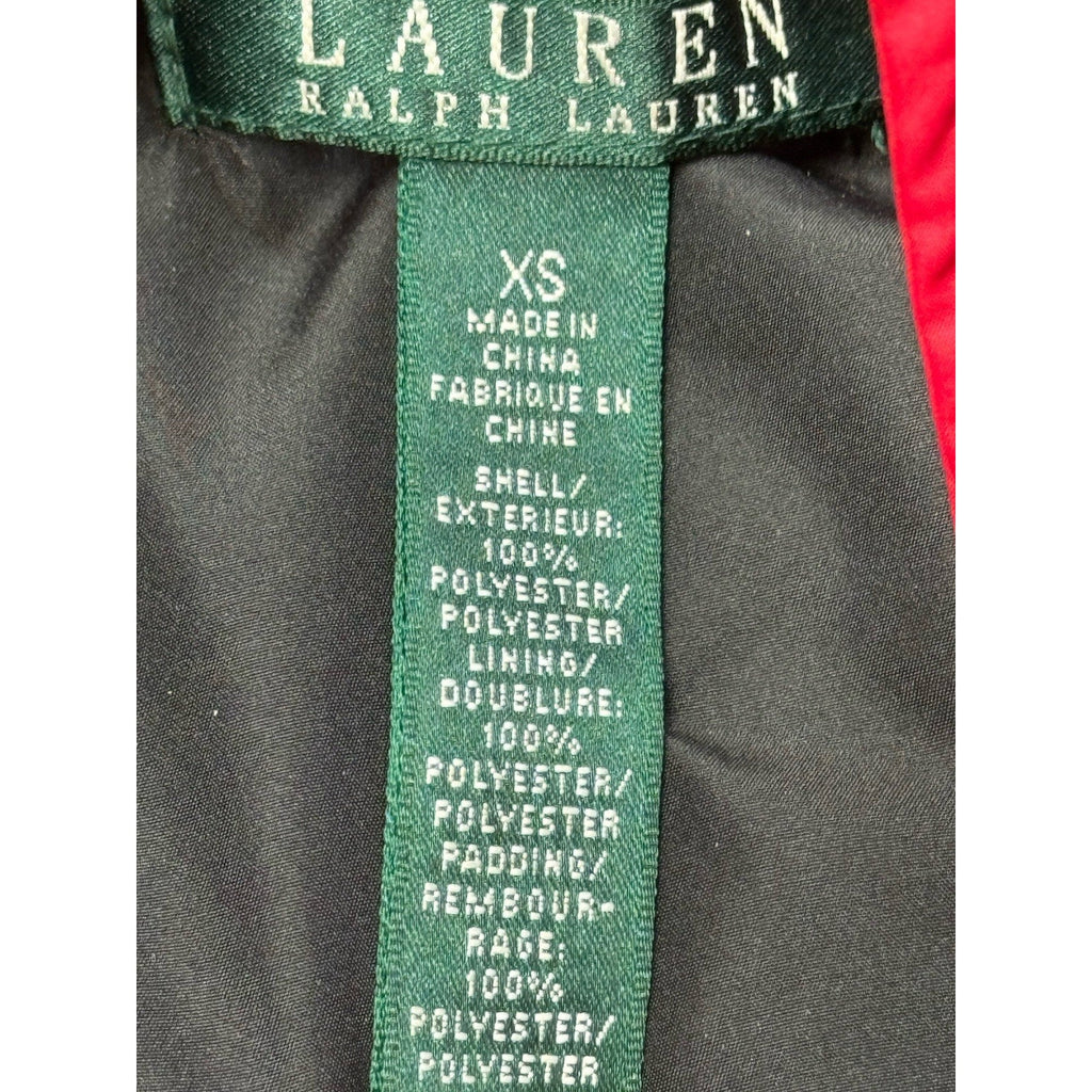 LAUREN RALPH LAUREN Pink Fuchsia Quilted Puffer Vest Ski Jacket Pockets X-Small