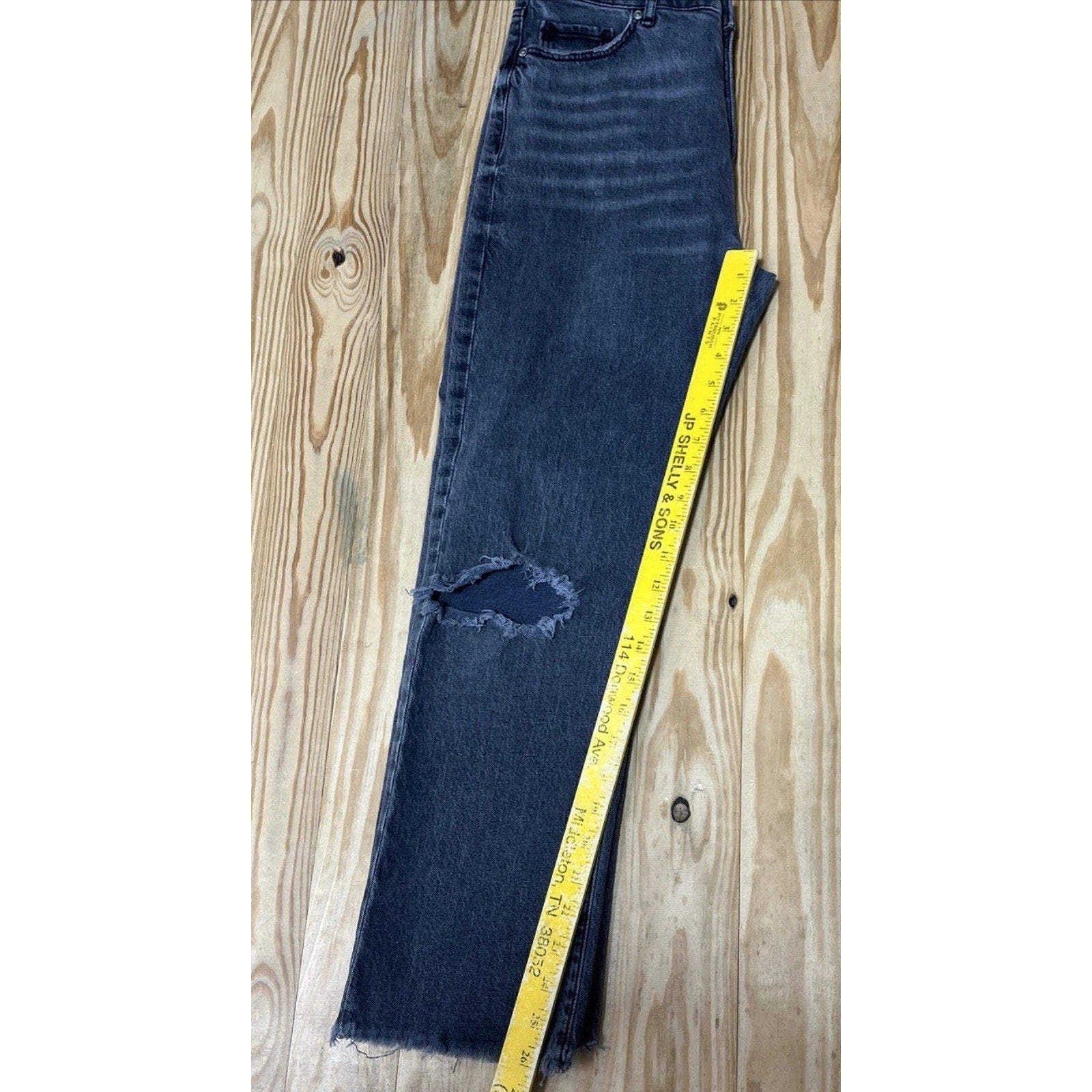 LOFT HIGH RISE BUTTON FLY RAW HEM STRAIGHT CROP JEANS WOMENS SIZE 27/4