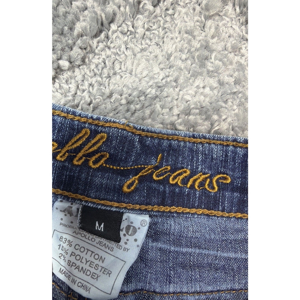 Apollo Jeans Women's Whiskered Denim Flap Pocket Skirt Size Medium