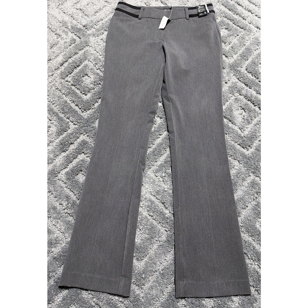 New York & Co 7th Avenue Signature Fit Pant Gray Black 8T Straight Career New