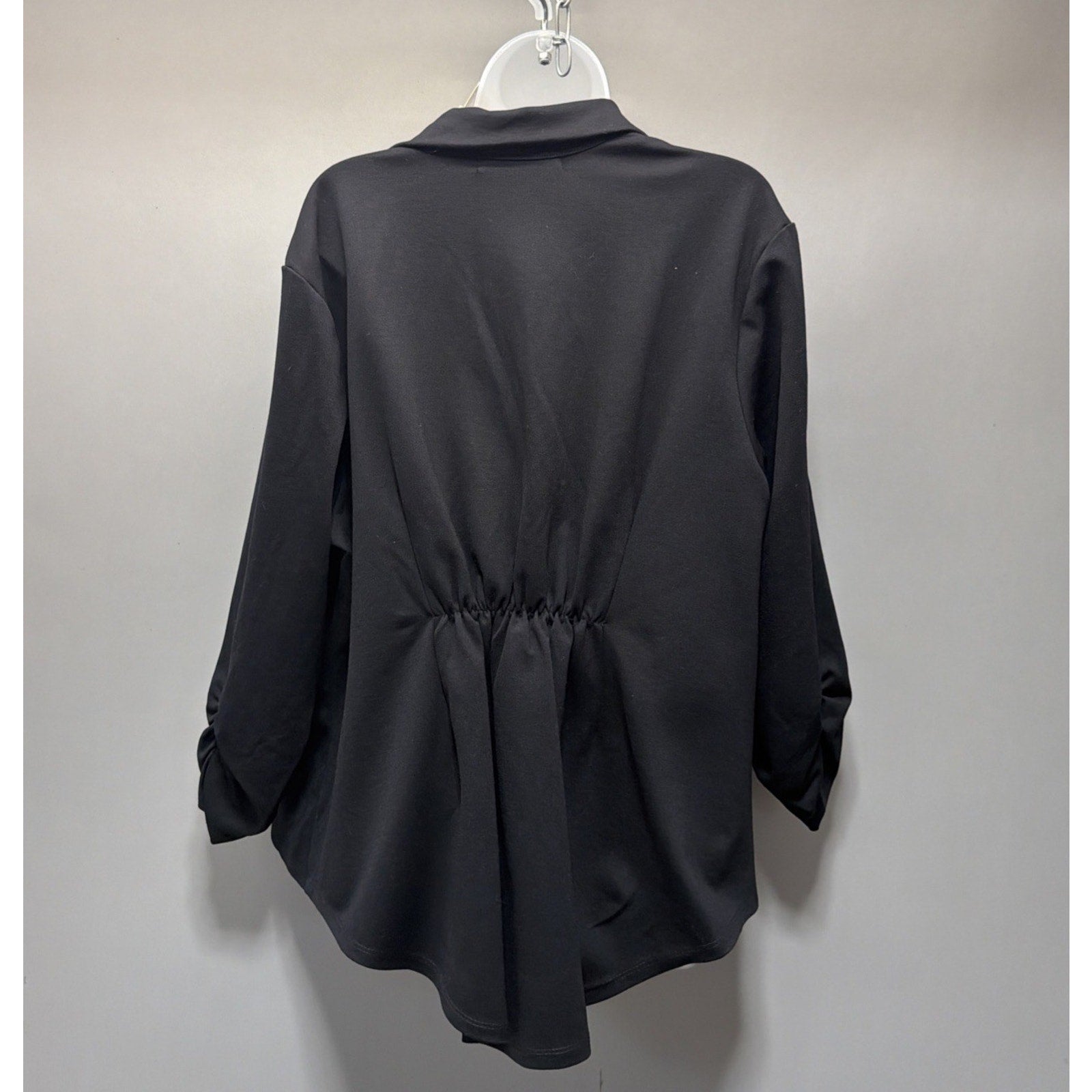 Hybrid & Company Womens Plus Size 3X Casual Work Office Blazer Jacket Black NWT