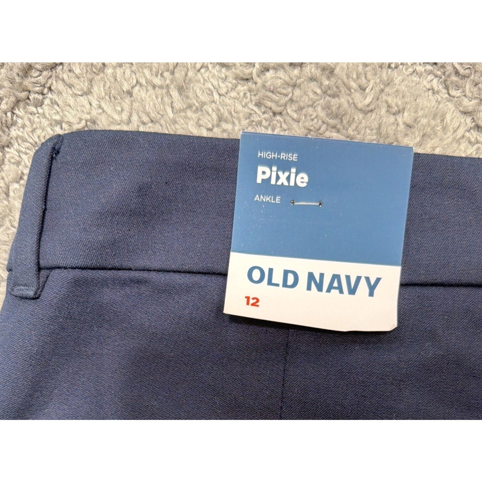 New Old Navy Womens Pixie Skinny Pants High Rise Pockets Navy Size 12 31x27