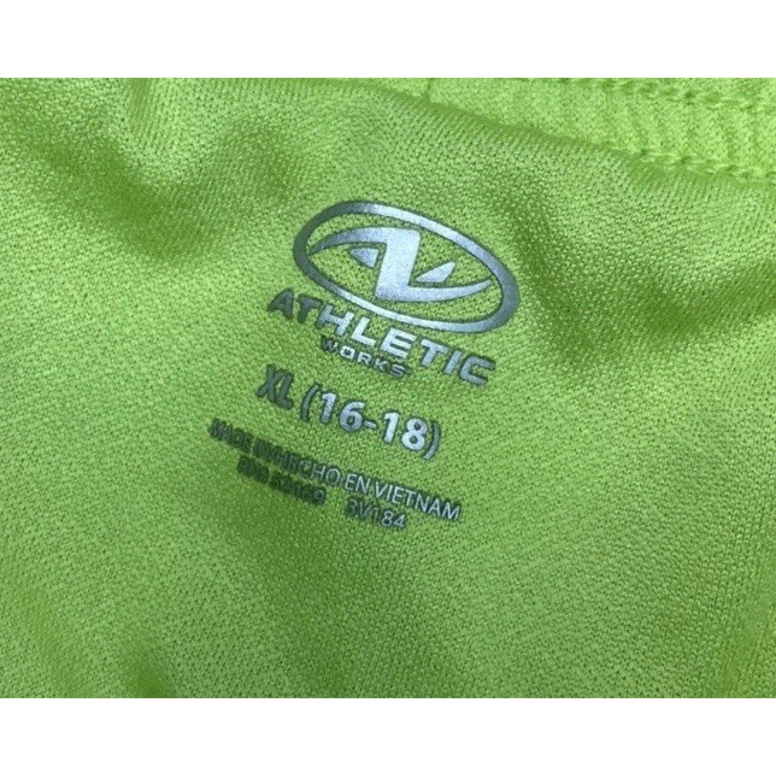 ATHLETIC WORKS Lime Green Lined Active Shorts Elastic Waist Sz XL Polyester