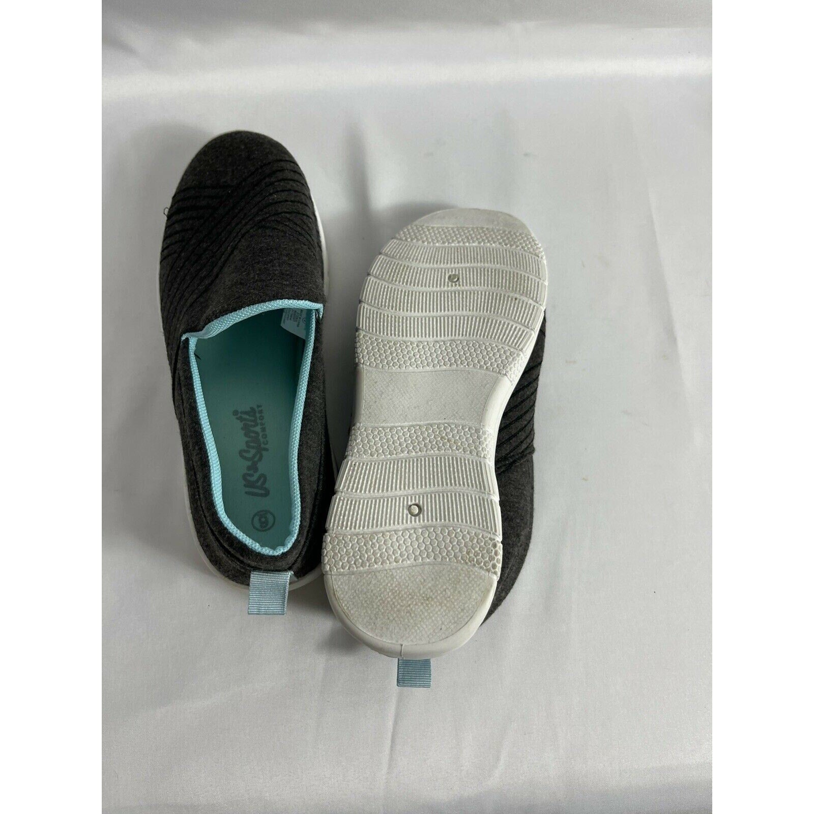 US Sports Ladies Women Slip On Walk Go Sports Comfy Sock Sneakers Shoes Size 6