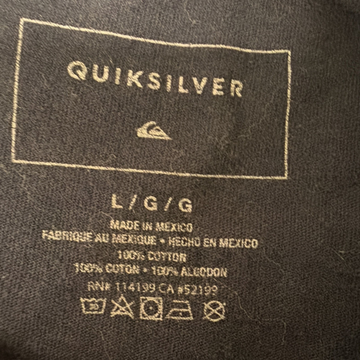 Quiksilver Men's Large Dark Blue T Shirt RAVE Edition