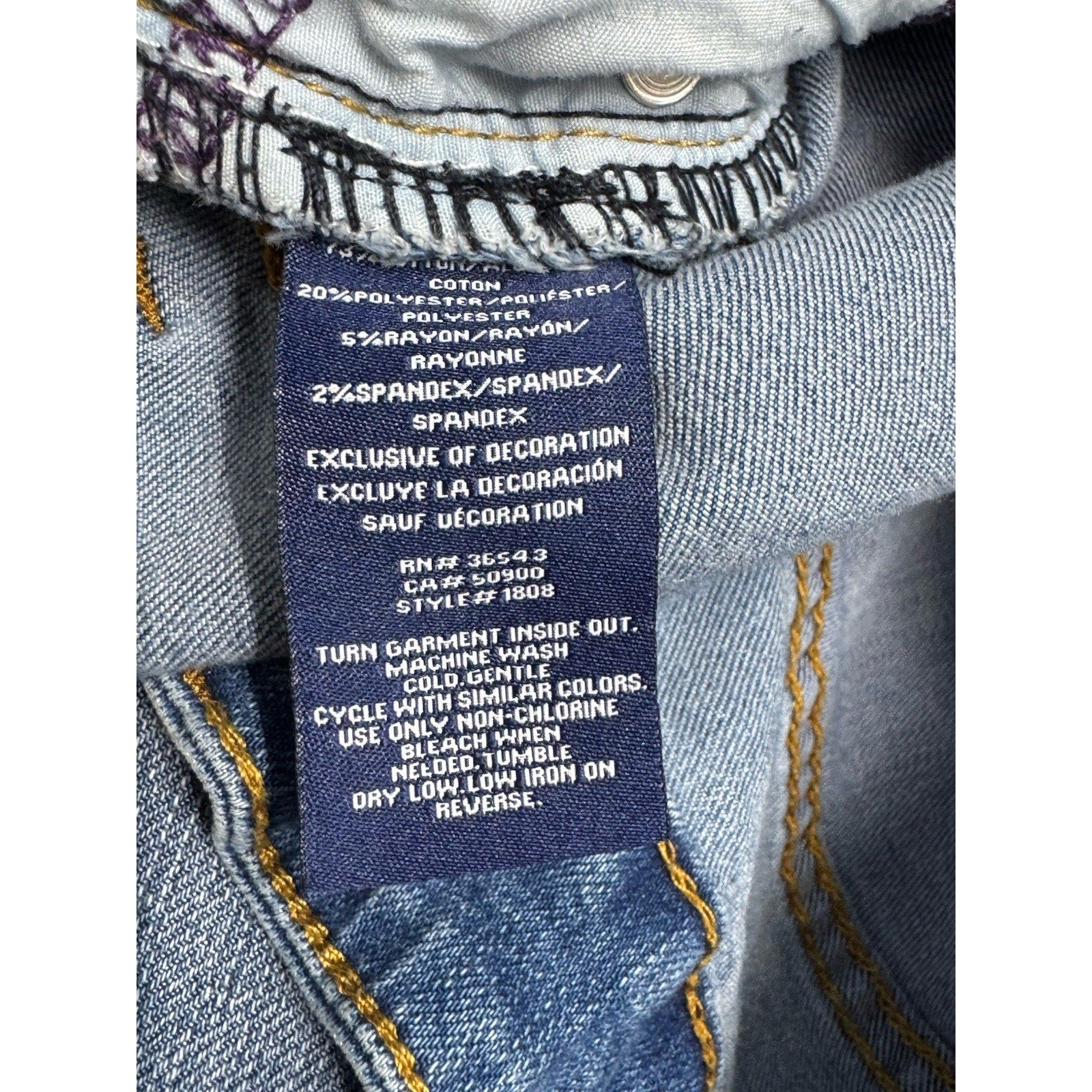 Izod Pants Womens 10 Blue Denim Jeans Straight Stretch