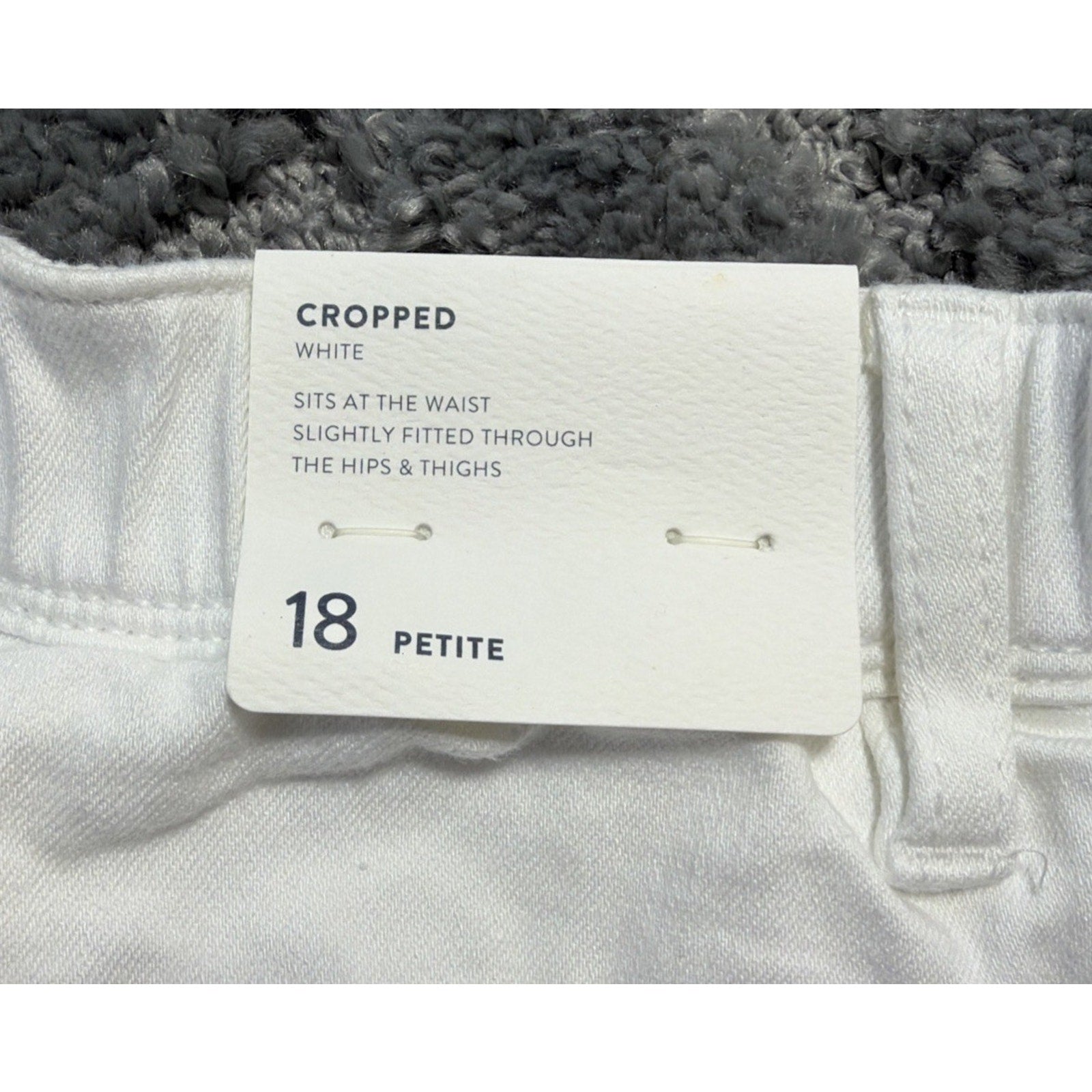 J. Jill White Rolled Hem High Rise Cropped Pants Size 18 P