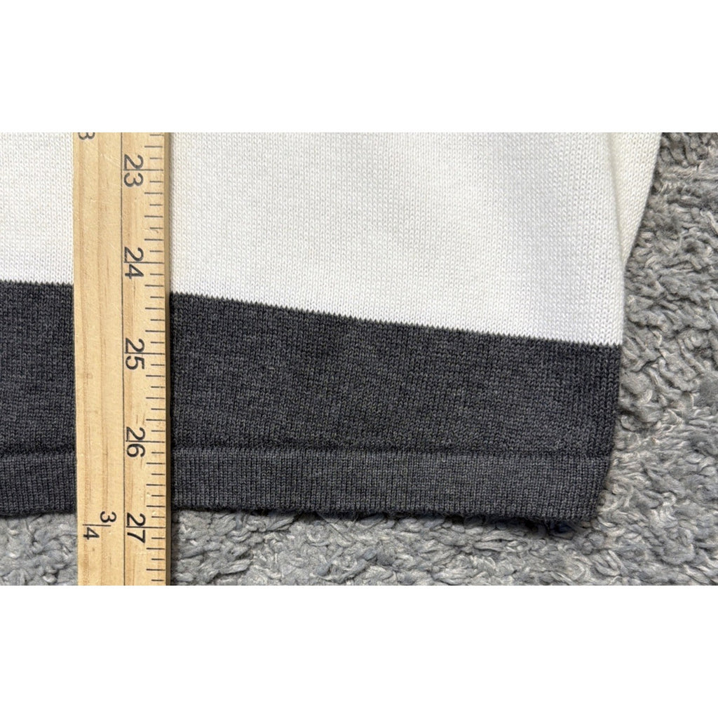 Marble Scotland Colorblock Luxury Cotton Knit Oversized Sweater Womens S NWT