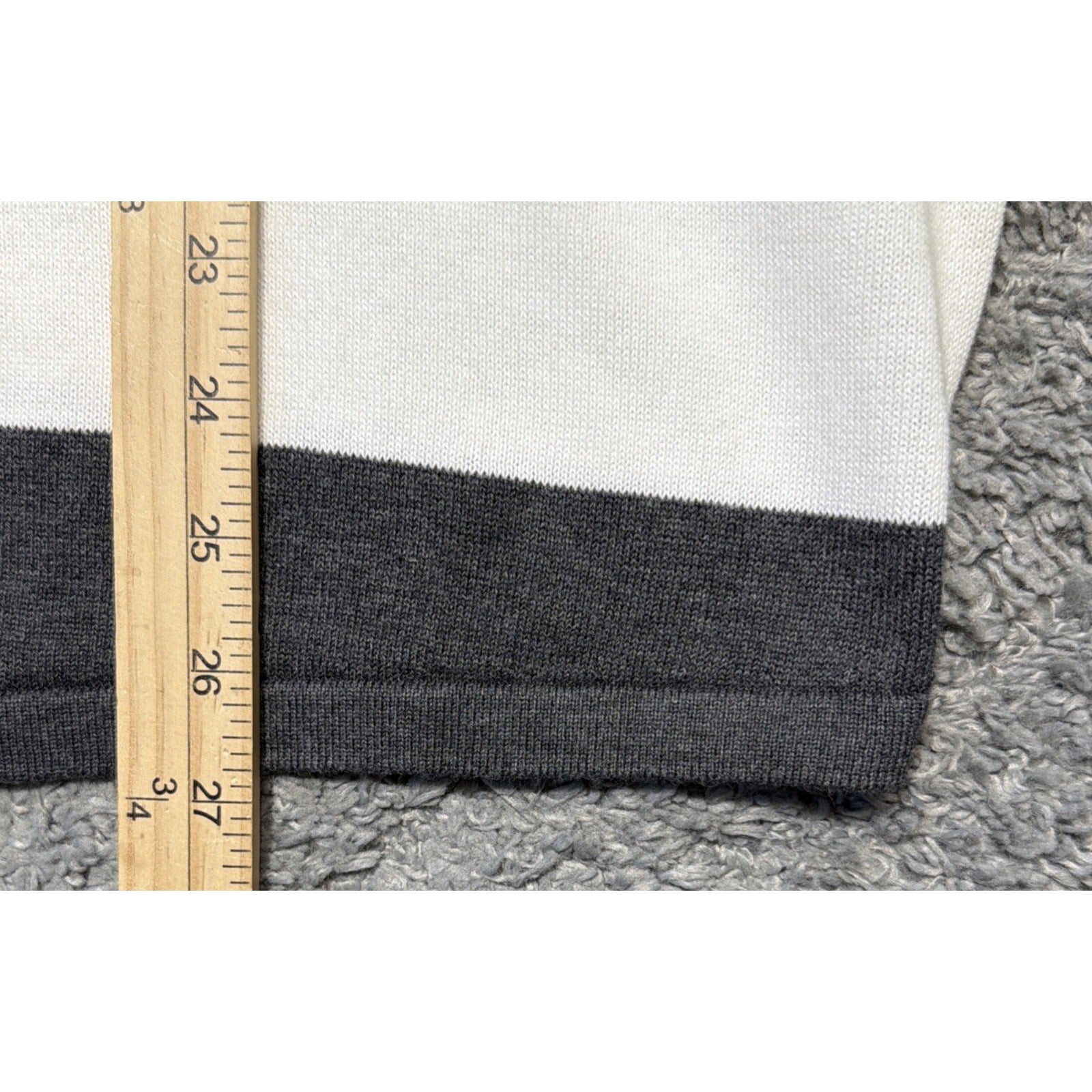 Marble Scotland Colorblock Luxury Cotton Knit Oversized Sweater Womens S NWT