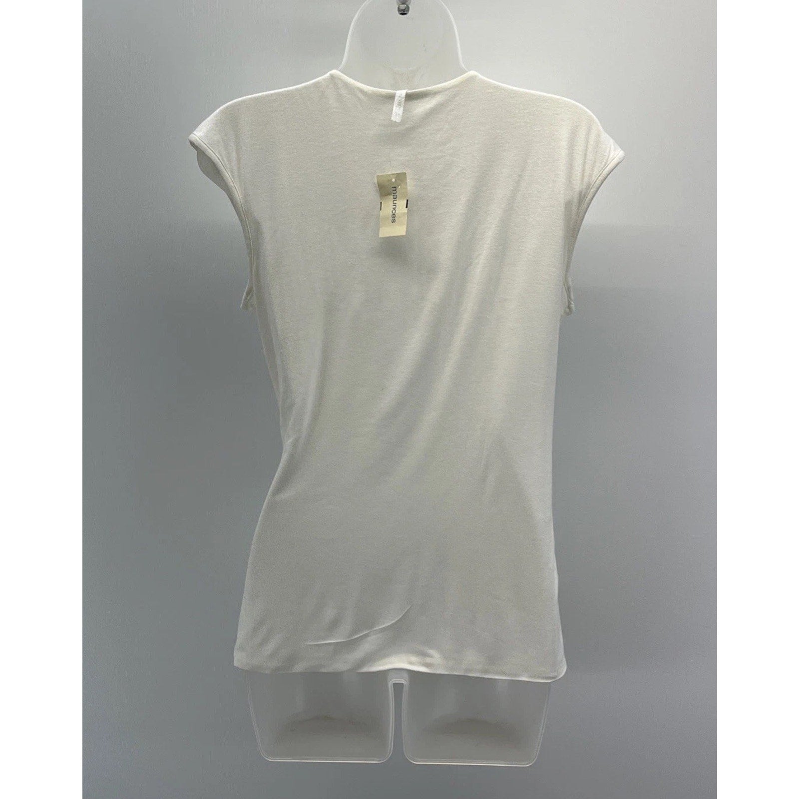 [Studio Y] Women's Ruffled Sleeveless White Blouse Size Medium Made In USA