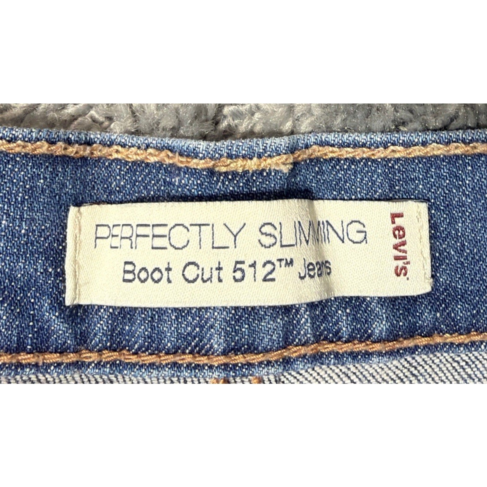 Levi's Womens 512 Perfectly Slimming Bootcut Size 18 Mid Rise Flap Pocket Jeans