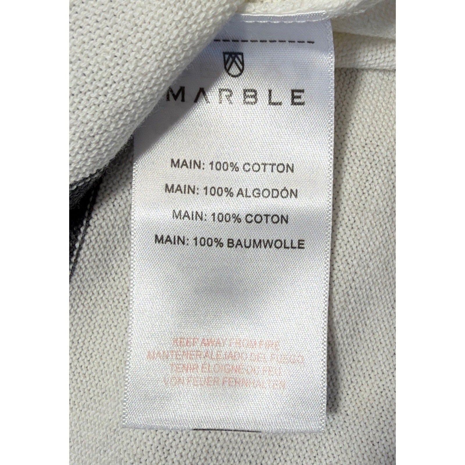 Marble Scotland Colorblock Luxury Cotton Knit Oversized Sweater Womens S NWT